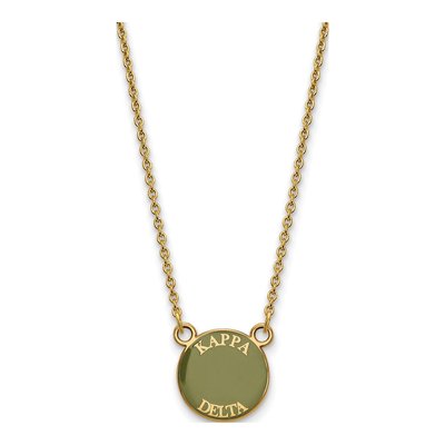 Kappa Delta Gold-Plated Sterling Silver Small Sorority Necklace