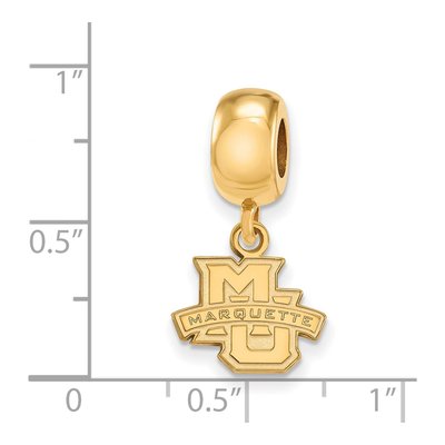 Marquette University Gold-Plated Dangle Bead Charm – view 3