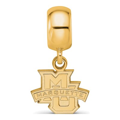 Marquette University Gold-Plated Dangle Bead Charm – view 4