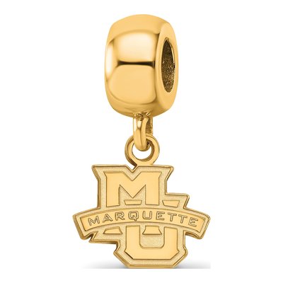 Marquette University Gold-Plated Dangle Bead Charm