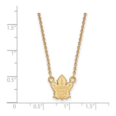 Toronto Maple Leafs Gold-Plated Sterling Silver Small Pendant Necklace – view 2