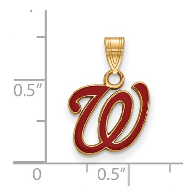 Washington Nationals Gold-Plated Sterling Silver Small Enamel Pendant – view 2