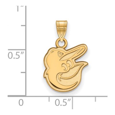 Baltimore Orioles Gold-Plated Sterling Silver Small Cap Pendant – view 3