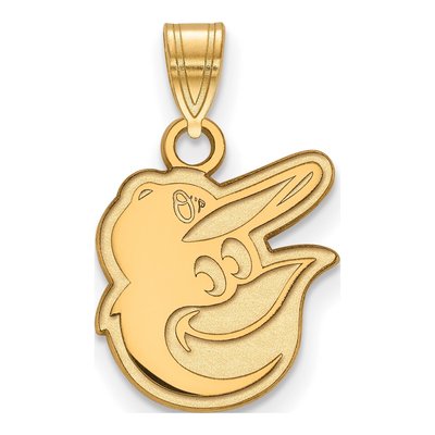 Baltimore Orioles Gold-Plated Sterling Silver Small Cap Pendant