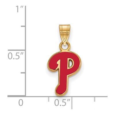 Philadelphia Phillies Gold-Plated Sterling Silver Small Enamel Pendant – view 2