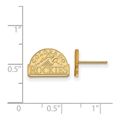 Colorado Rockies Gold-Plated Sterling Silver Stud Earrings – view 2