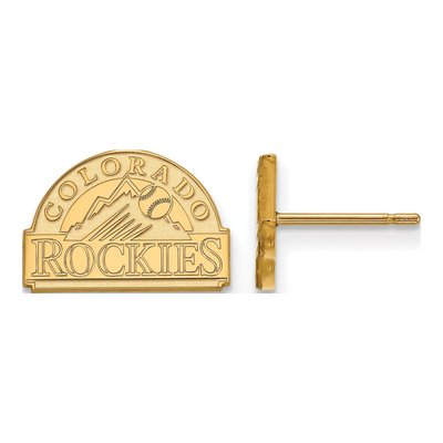 Colorado Rockies Gold-Plated Sterling Silver Stud Earrings