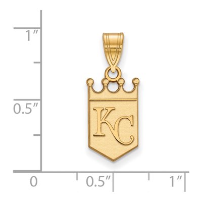 Kansas City Royals Gold-Plated Sterling Silver Medium Crown Pendant – view 2