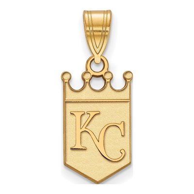 Kansas City Royals Gold-Plated Sterling Silver Medium Crown Pendant