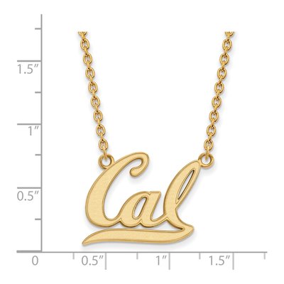 University of California Berkeley Gold-Plated Sterling Silver UC Large Pendant Necklace – view 2