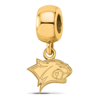 University of New Hampshire Gold-Plated Sterling Silver Extra Small Wildcat Dangle Bead