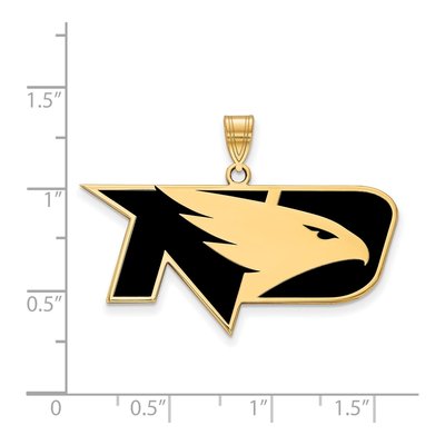 University of North Dakota Gold-Plated Sterling Silver Large Enameled Pendant – view 2