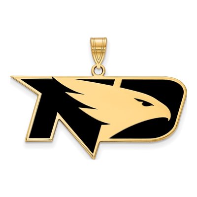 University of North Dakota Gold-Plated Sterling Silver Large Enameled Pendant