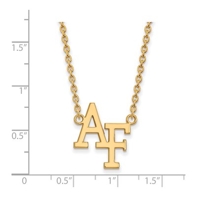 United States Air Force Academy Gold-Plated Sterling Silver Large Air Pendant Necklace – view 2