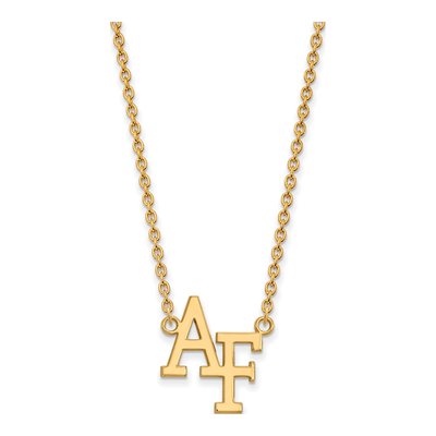 United States Air Force Academy Gold-Plated Sterling Silver Large Air Pendant Necklace