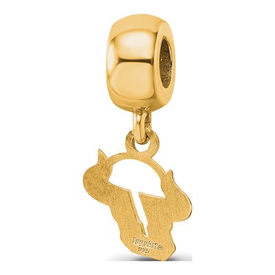 University of South Florida Gold-Plated Sterling Silver Extra Small USF Bulls Dangle Bead – view 5