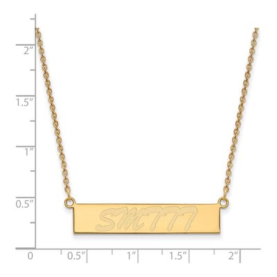 University of Southern Mississippi Gold-Plated Sterling Silver USM Small Bar Necklace – view 2