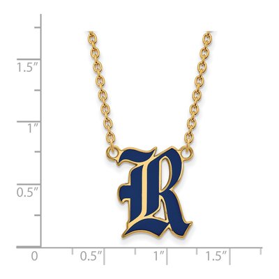 Rice University Gold-Plated Sterling Silver Large Letter R Necklace – view 2