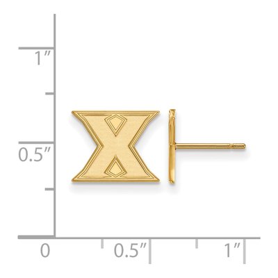 Xavier University Gold-Plated Sterling Silver Letter X Earrings – view 2