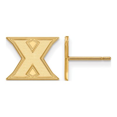 Xavier University Gold-Plated Sterling Silver Letter X Earrings