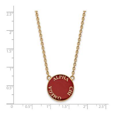 Alpha Chi Omega Gold-Plated Sterling Silver Large Sorority Necklace – view 2