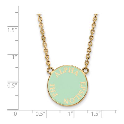 Alpha Epsilon Phi Gold-Plated Sterling Silver Medium Sorority Pendant Necklace – view 2