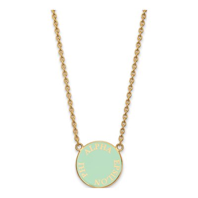 Alpha Epsilon Phi Gold-Plated Sterling Silver Medium Sorority Pendant Necklace
