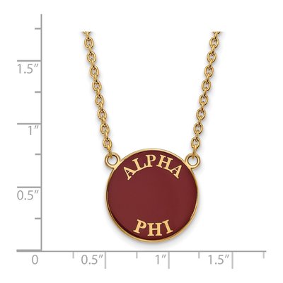 Alpha Phi Gold-Plated Sterling Silver Large Sorority Necklace – view 2