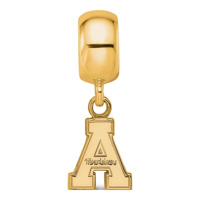 Appalachian State University Gold-Plated Sterling Silver Extra Small Dangle Bead – view 4
