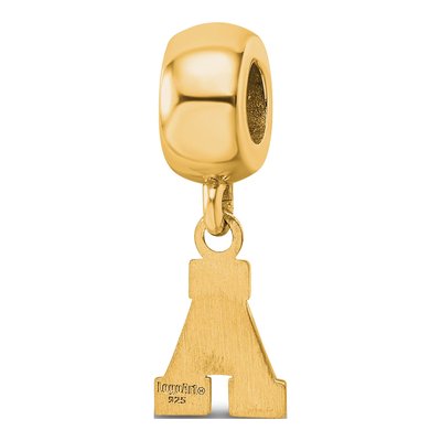 Appalachian State University Gold-Plated Sterling Silver Extra Small Dangle Bead – view 5