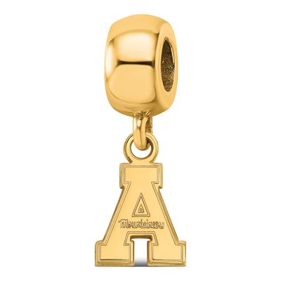 Appalachian State University Gold-Plated Sterling Silver Extra Small Dangle Bead
