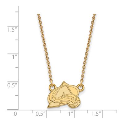 Colorado Avalanche Gold-Plated Sterling Silver Small Letter A Necklace – view 2