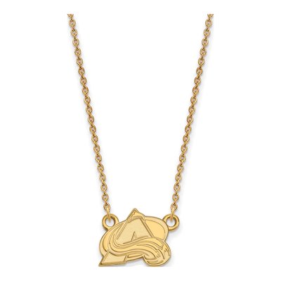 Colorado Avalanche Gold-Plated Sterling Silver Small Letter A Necklace