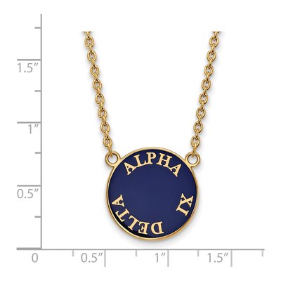 Alpha Xi Delta Gold-Plated Sterling Silver Large Sorority Necklace – view 2