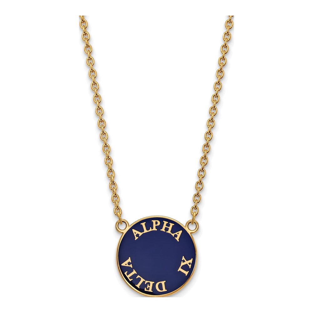 Alpha Xi Delta Gold-Plated Sterling Silver Large Sorority Necklace