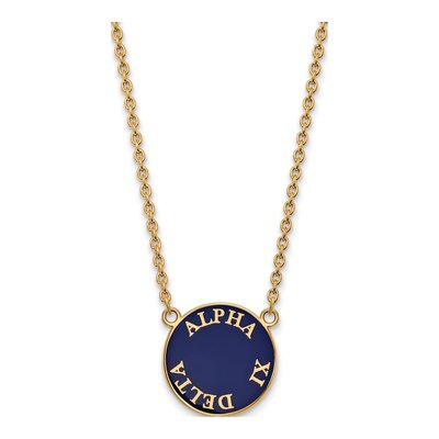 Alpha Xi Delta Gold-Plated Sterling Silver Large Sorority Necklace