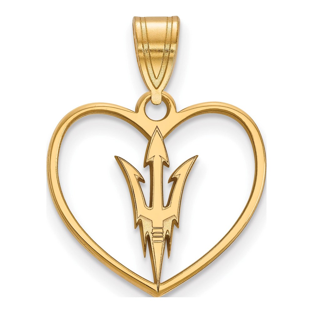Arizona State Pitchfork Heart Pendant