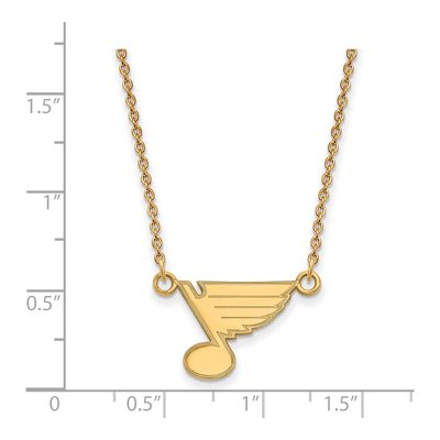 St. Louis Blues Gold-Plated Sterling Silver Small Pendant Necklace – view 2