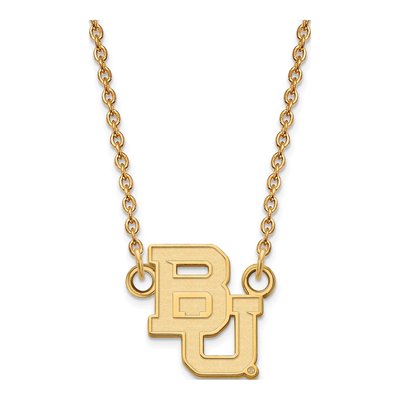 Baylor University Gold-Plated Sterling Silver Small Bears Pendant Necklace