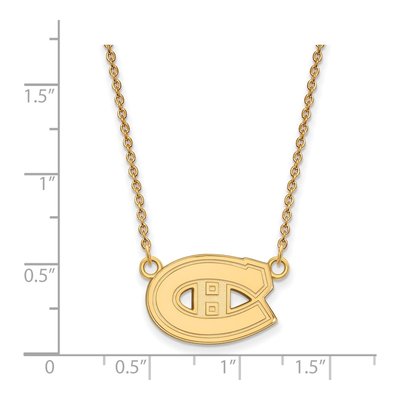 Montreal Canadiens Gold-Plated Sterling Silver Small Pendant Necklace – view 2