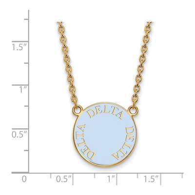 Delta Delta Delta Gold-Plated Sterling Silver Large Sorority Pendant Necklace – view 2