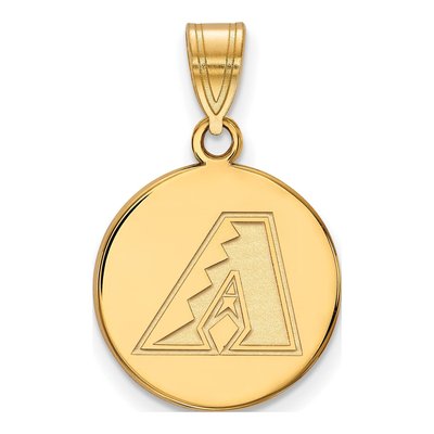 Arizona Diamondbacks Gold-Plated Sterling Silver Medium Disc Pendant