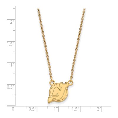 New Jersey Devils Gold-Plated Sterling Silver Small Pendant Necklace – view 2