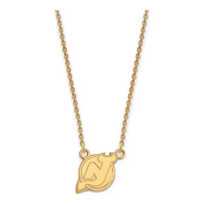 New Jersey Devils Gold-Plated Sterling Silver Small Pendant Necklace