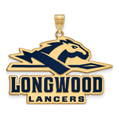 Longwood University Gold-Plated Sterling Silver Extra Large Lancers Pendant