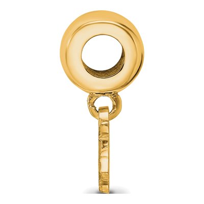 Montana State University Gold-Plated Sterling Silver Extra Small Bobcat Dangle Bead – view 2