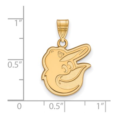 Baltimore Orioles Gold-Plated Sterling Silver Medium Cap Pendant – view 2
