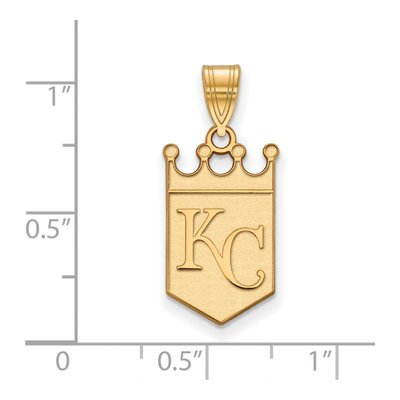 Kansas City Royals Gold-Plated Sterling Silver Large Crown Pendant – view 2