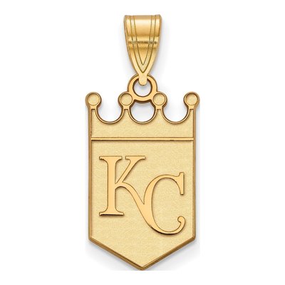Kansas City Royals Gold-Plated Sterling Silver Large Crown Pendant