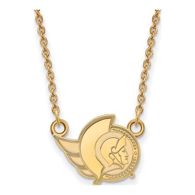 Ottawa Senators Gold-Plated Sterling Silver Small Pendant Necklace